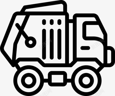 垃圾箱卡车便利设施议会图标图标