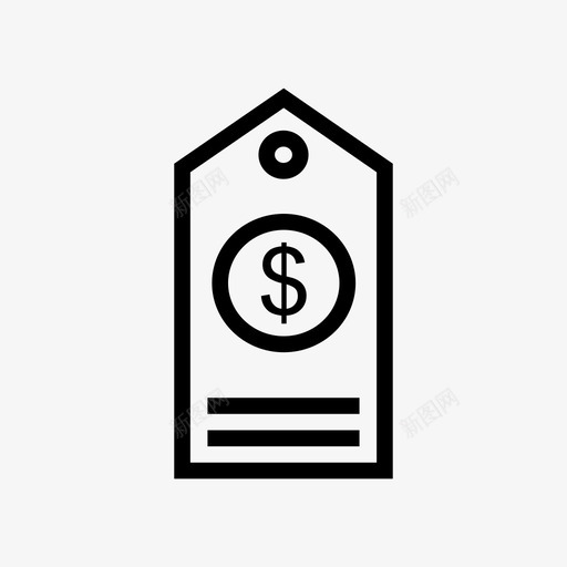 价格财务标签图标svg_新图网 https://ixintu.com 价格 标签 财务 货币线图标