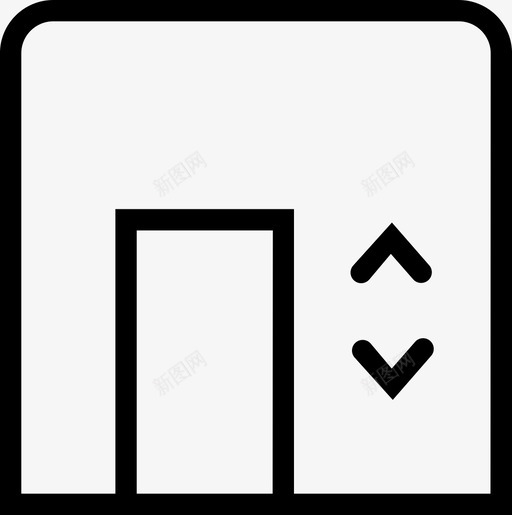电梯公寓设施图标svg_新图网 https://ixintu.com 住宅 公寓 基本线路图标 电梯 设施