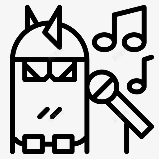 歌手卡拉OK音乐图标svg_新图网 https://ixintu.com 卡拉OK 唱歌 娱乐 歌手 音乐 音乐家