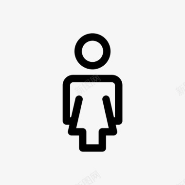 女士浴室卫生间图标图标