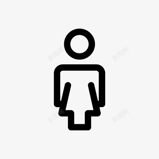 女士浴室卫生间图标svg_新图网 https://ixintu.com 卫生间 女士 浴室