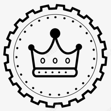 国王成就徽章图标图标