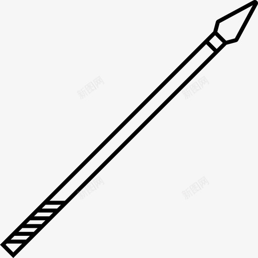 长矛穴居人长的图标svg_新图网 https://ixintu.com 武器 穴居人 锋利的 长的 长矛