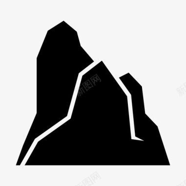 高山地质丘陵图标图标