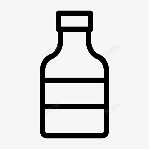 瓶子水饮料图标svg_新图网 https://ixintu.com 医疗 医疗线图标 水 瓶子 饮料