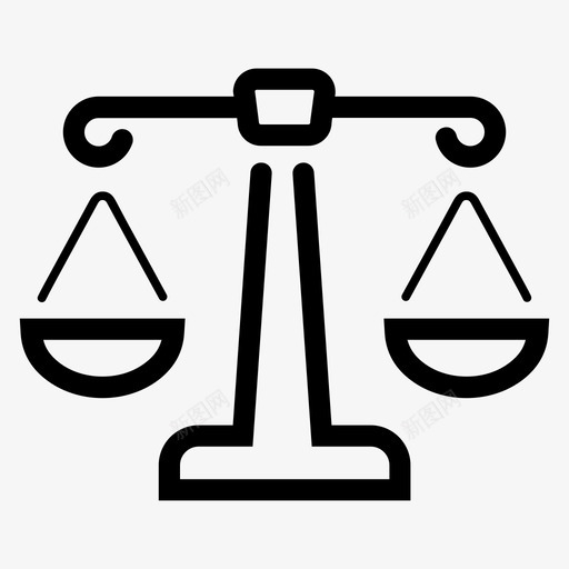 平衡公正法律图标svg_新图网 https://ixintu.com 公正 商业图标集5 平衡 法律 规模