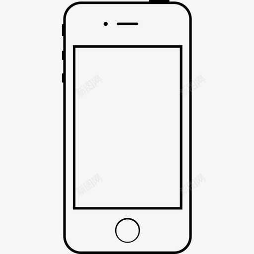 iphone4苹果手机图标svg_新图网 https://ixintu.com iphone4 手机 智能手机 苹果