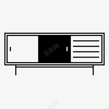 餐具柜书柜橱柜图标图标