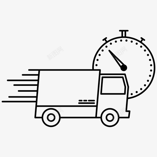 运输送货快递图标svg_新图网 https://ixintu.com 商务 快递 货运卡车 运输 送货