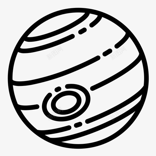 木星天文学星系图标svg_新图网 https://ixintu.com 天文图标 天文学 太空 星系 木星 行星