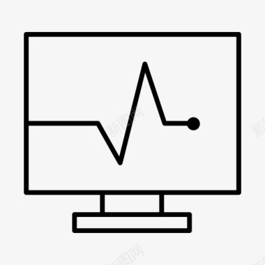 心率屏电脑急诊室图标图标