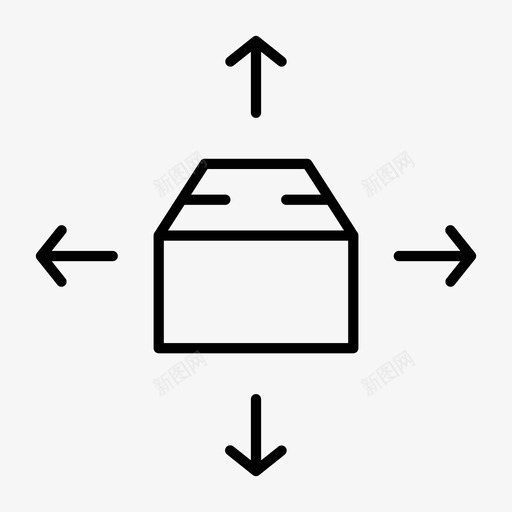 搬家包箱子送货图标svg_新图网 https://ixintu.com 包裹 搬家包 物流2薄 箱子 送货