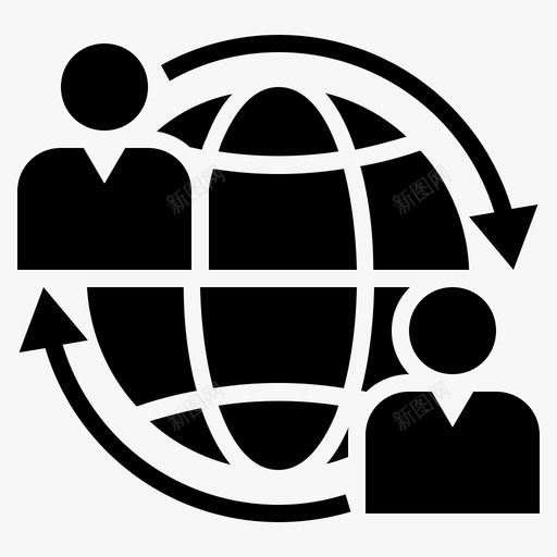 全球业务国际业务合作伙伴关系图标svg_新图网 https://ixintu.com 全球业务 合作伙伴关系 国际业务