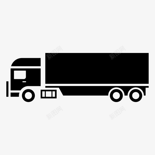 卡车货物交货图标svg_新图网 https://ixintu.com 交货 卡车 拖车 货物 车辆 运输