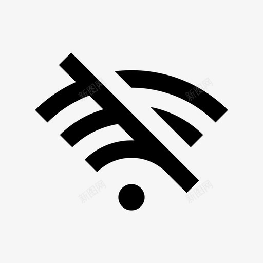 关闭wifi划出互联网图标svg_新图网 https://ixintu.com 互联网 关闭wifi 划出 接口2 线路