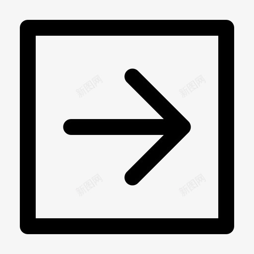 右方形箭头方向导航图标svg_新图网 https://ixintu.com 右方形箭头 导航 方向 用户界面