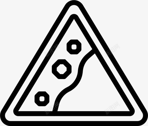 滑坡预警安全标志图标svg_新图网 https://ixintu.com 健康安全大纲 安全 标志 滑坡预警