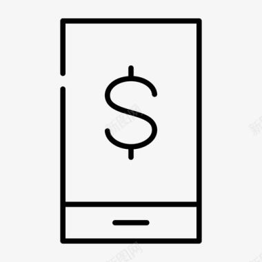 美元电话货币手机图标图标