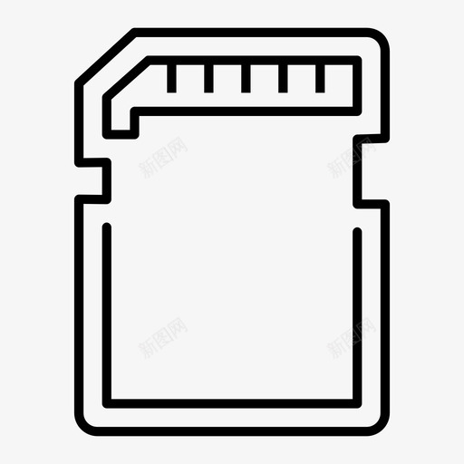 存储卡数据microsd图标svg_新图网 https://ixintu.com microsd 保存 存储 存储卡 数据