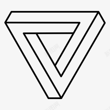 彭罗斯三角深奥的不可能的三角形图标图标