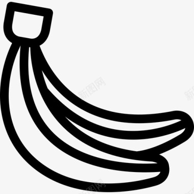 两个香蕉食物图标图标
