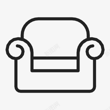 扶手椅休息椅图标图标