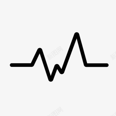声波能量心跳图标图标