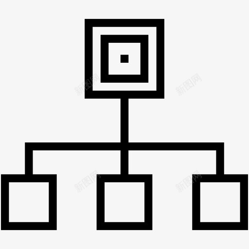 层次结构网络组织结构图标svg_新图网 https://ixintu.com 公司线图标 层次结构 工作流 站点地图 组织结构 网络