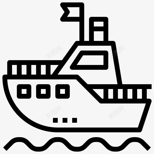 船游轮运输图标svg_新图网 https://ixintu.com 旅行 游艇 游轮 船 运输