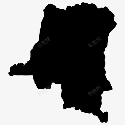 刚果民主共和国地图刚果地图非洲国家地图填充图标svg_新图网 https://ixintu.com 刚果地图 刚果民主共和国地图 非洲国家地图填充