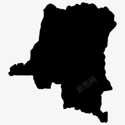 刚果民主共和国刚果民主共和国地图刚果地图非洲国家地图填充图标高清图片