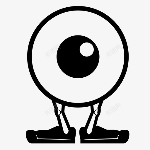眼睛卡通眼球图标svg_新图网 https://ixintu.com 凝视 卡通 看 眼球 眼睛 视觉