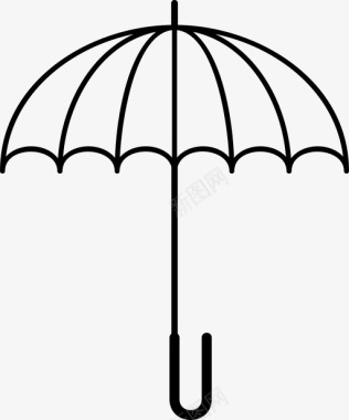 雨伞保险保护图标图标