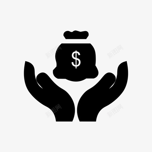 储蓄护理金融图标svg_新图网 https://ixintu.com 储蓄 安全 护理 金融 金钱 金钱字形图标