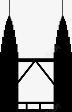 马来西亚国家石油公司吉隆坡大厦图标图标