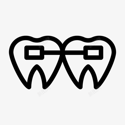 牙齿医疗口腔图标svg_新图网 https://ixintu.com 医疗 医疗线图标 口腔 治疗 牙齿
