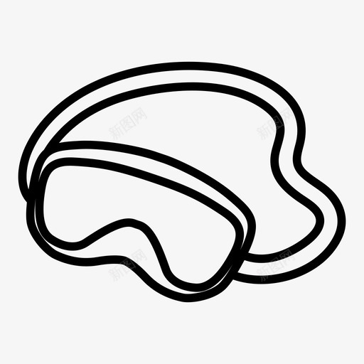 护目镜面罩滑雪板图标svg_新图网 https://ixintu.com 护目镜 滑雪板 运动型 面罩