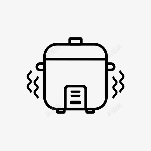 电饭煲家用厨房图标svg_新图网 https://ixintu.com 压力锅 厨房 家用 电饭煲
