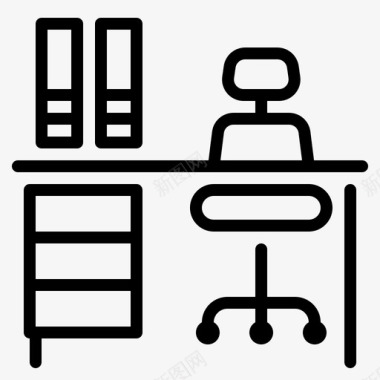 办公桌椅子家具图标图标
