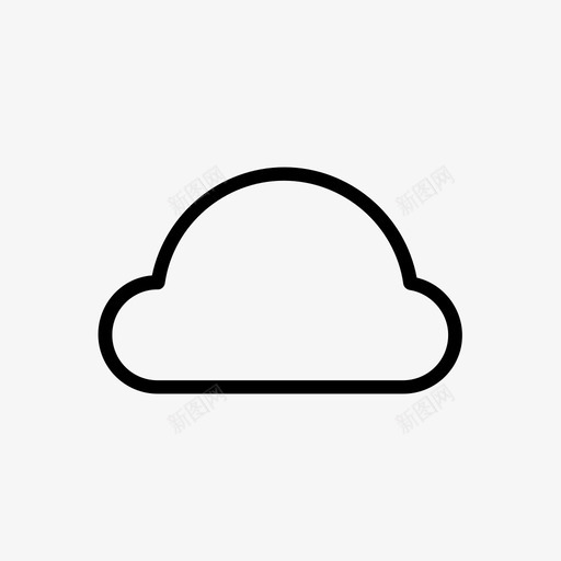 云天气简单的线图标svg_新图网 https://ixintu.com 云 天气 简单的线图标