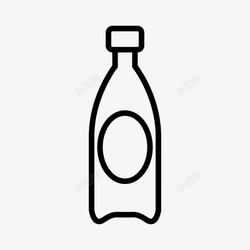 瓶酒饮料图标svg_新图网 https://ixintu.com 伏特加 包装 瓶 酒 饮料