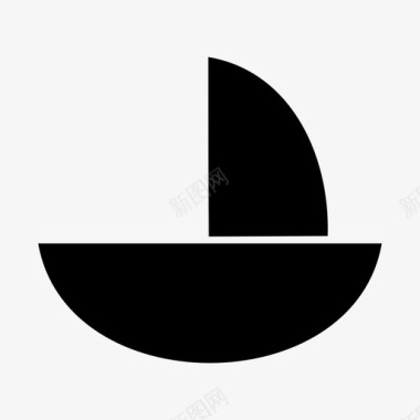 帆船海洋河流图标图标