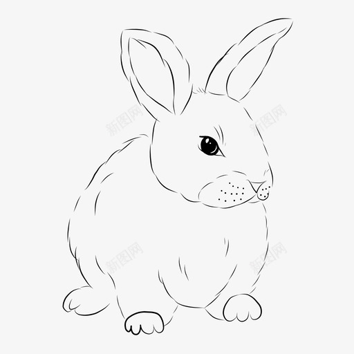 兔子可爱装饰性图标svg_新图网 https://ixintu.com 兔子 可爱 可爱的小兔子 复活节 春天 装饰性