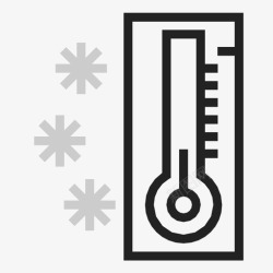 冷雪温度计冷雪图标高清图片