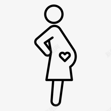 孕妇准妈妈胎儿图标图标