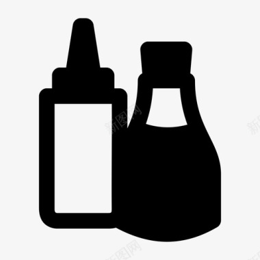 酱汁瓶子食物图标图标