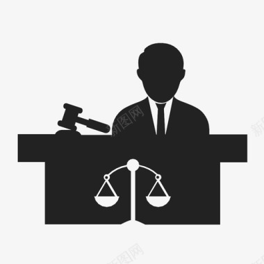 法律帮助档案法官男性图标图标