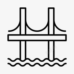 纽约金门大桥大桥美国布鲁克林区图标高清图片