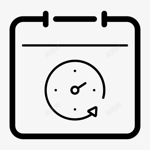 日程表日历计划图标svg_新图网 https://ixintu.com 大纲业务图标集5 日历 日程表 时间 计划